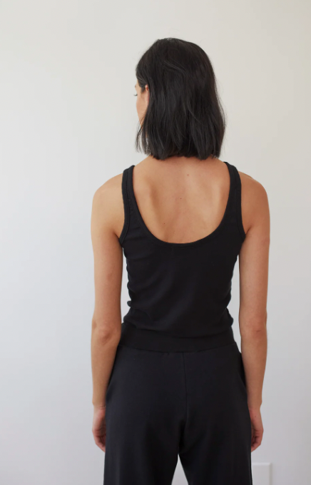 Product Image for Scoop Back Rib Tank, Black