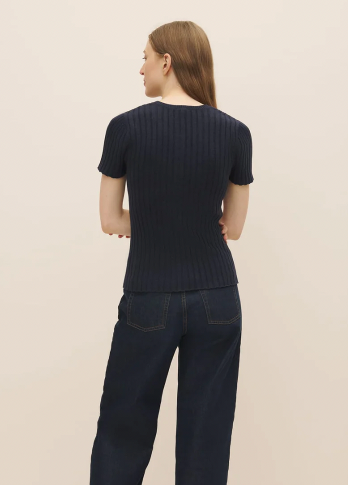 Product Image for Henley Knit Top, Navy Marle