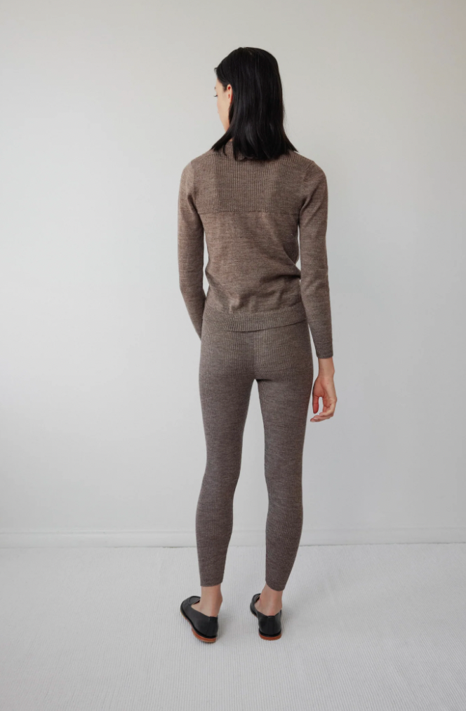 Product Image for Layering Rib Legging, Heathered Brown