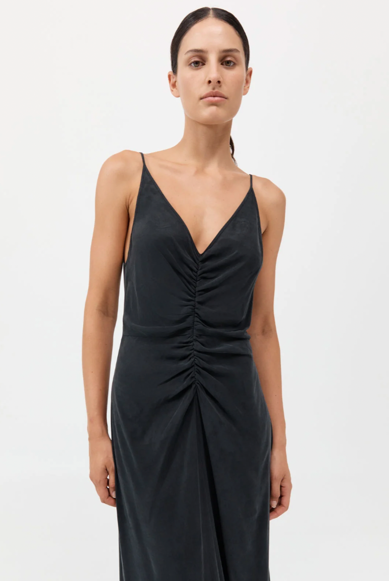 Product Image for Gathered Tie Dress, Black