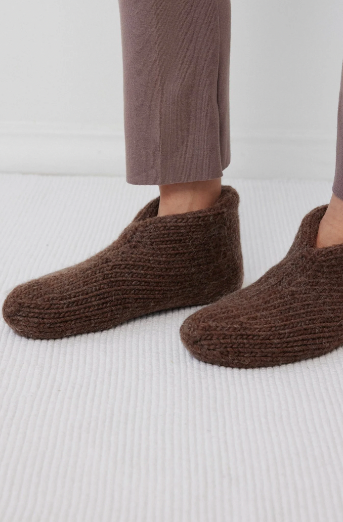 Product Image for Felted Slippers, Chestnut