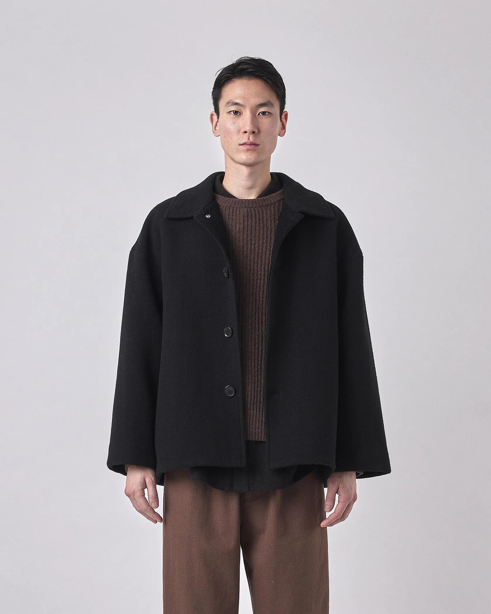 Product Image for Short Wool Coat, Black