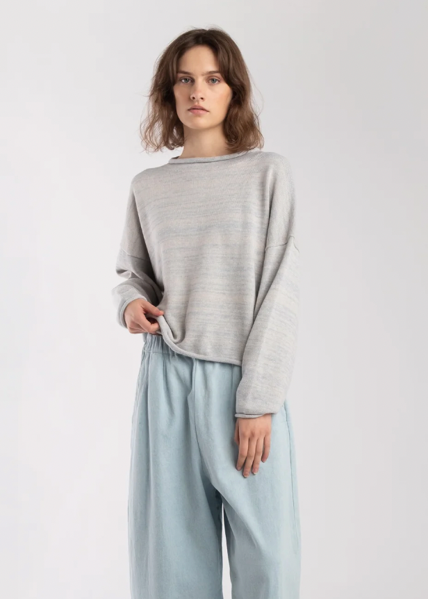 Product Image for Rolled Sweater, Heather Grey