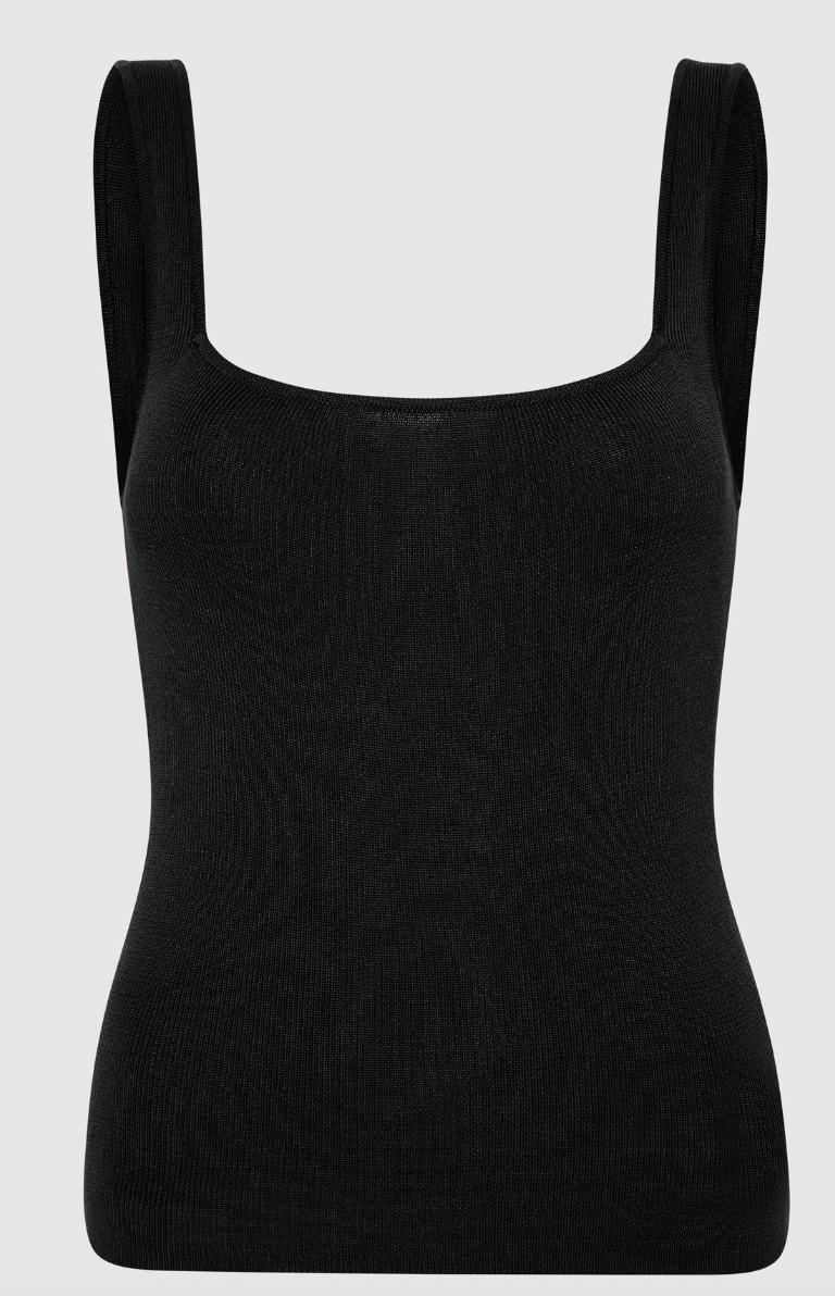 Product Image for Square Neck Knit Singlet, Black