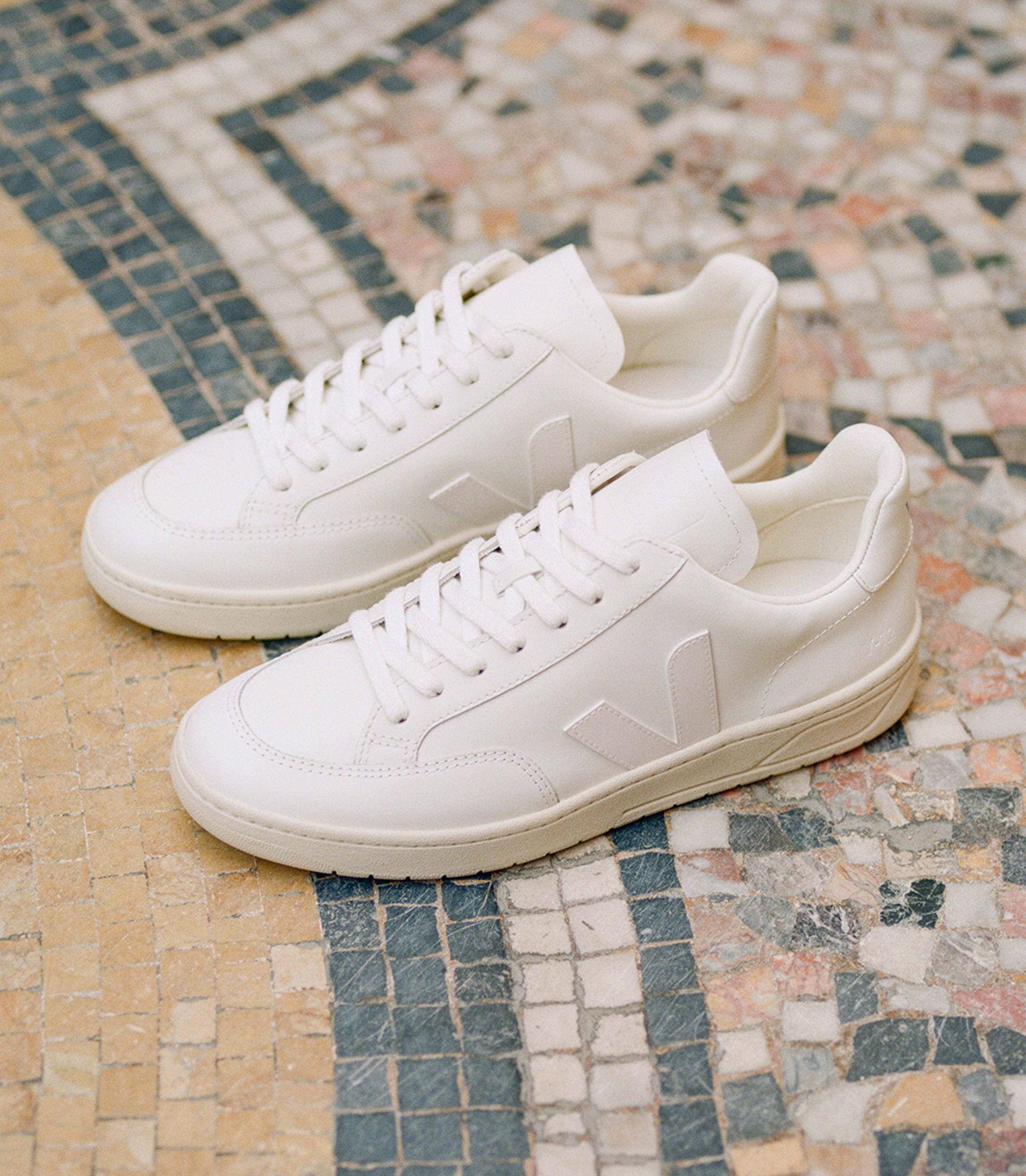 Product Image for V-12 Leather Sneaker, White