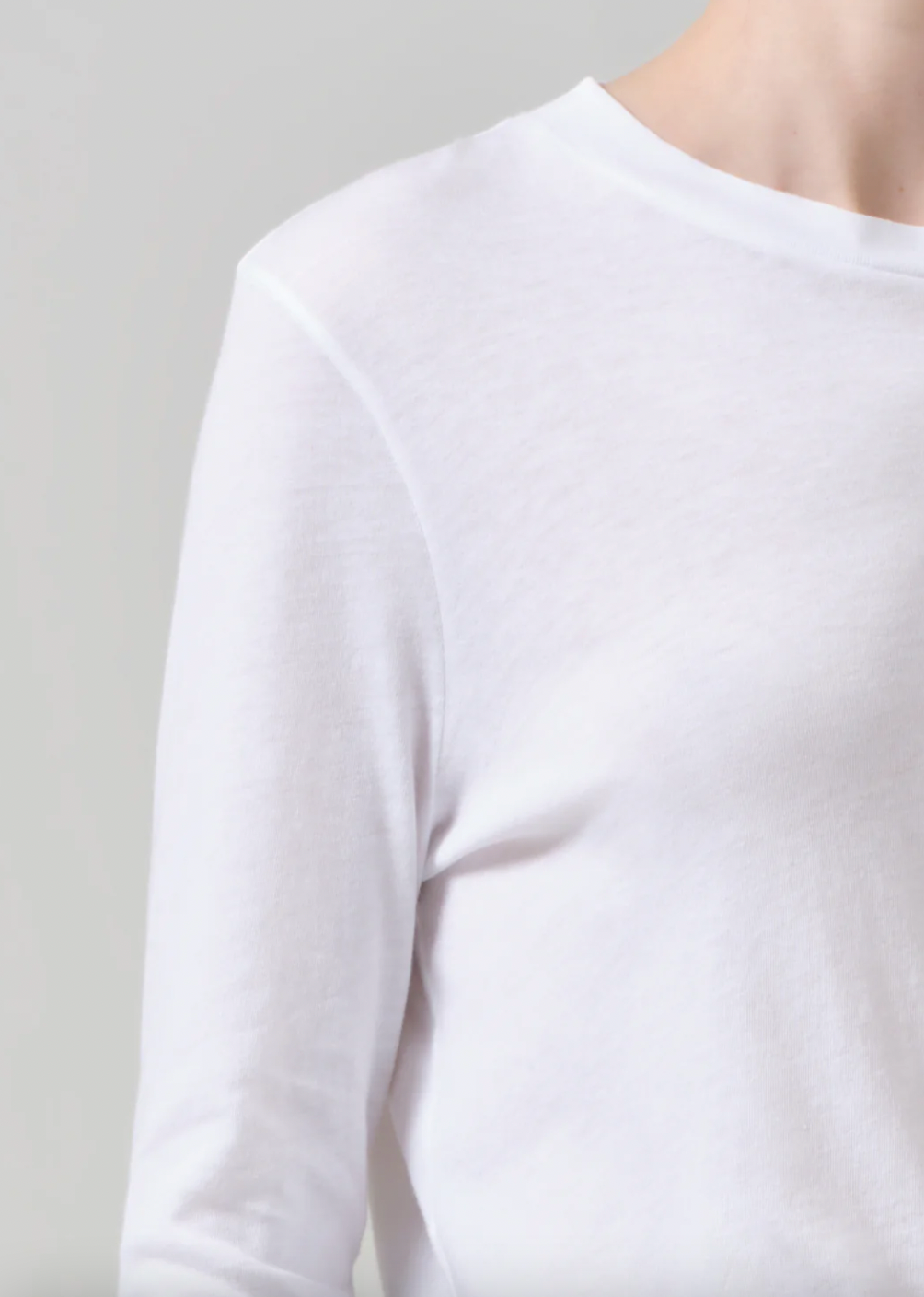 Product Image for Sabine Cropped Long Sleeve, White