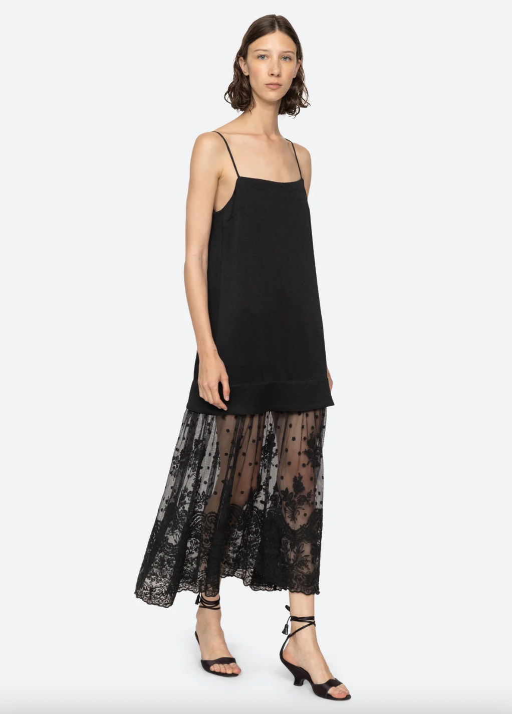 Product Image for Noa Satin Slip Dress, Black