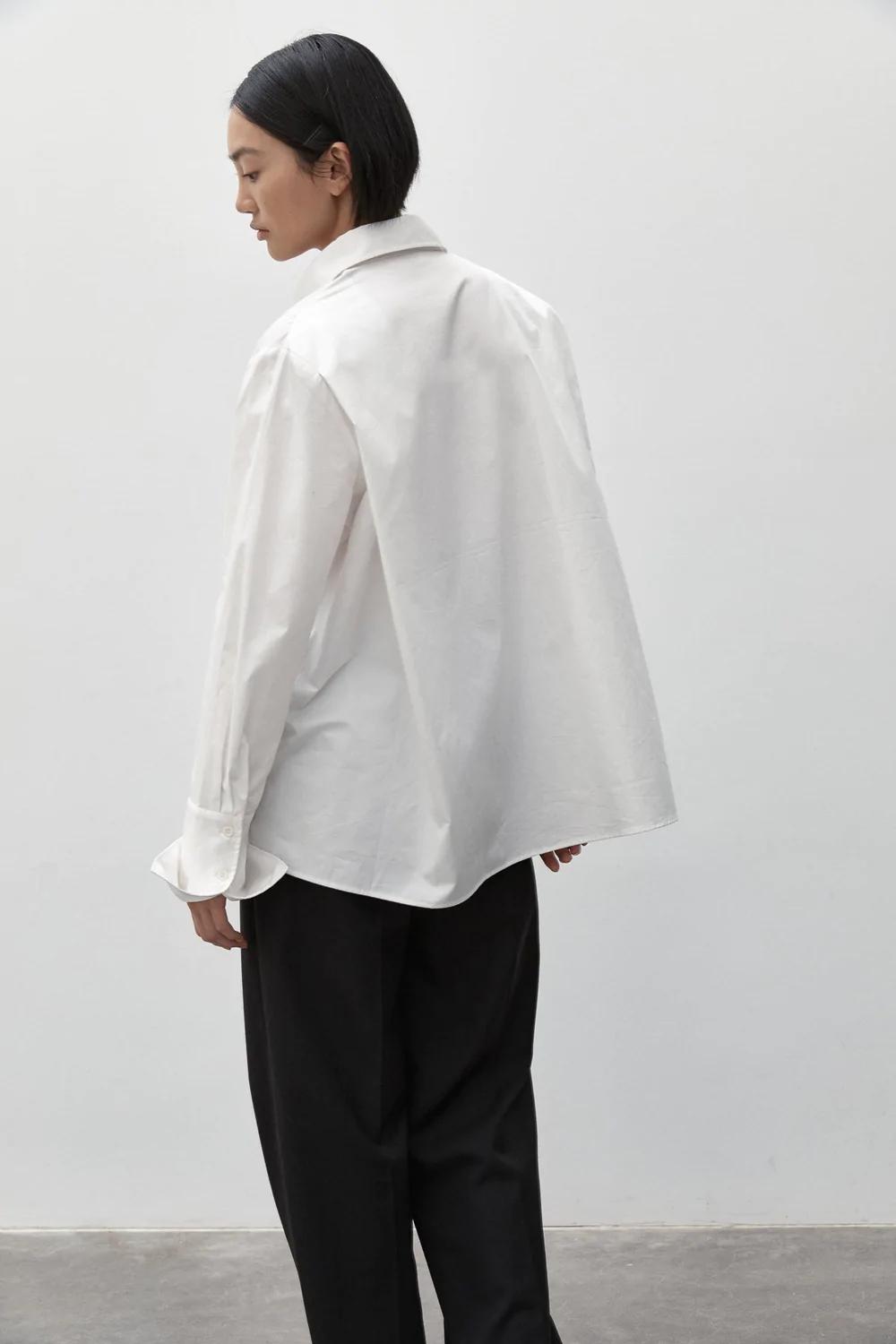 Product Image for Poplin Pleat Back Shirt, White