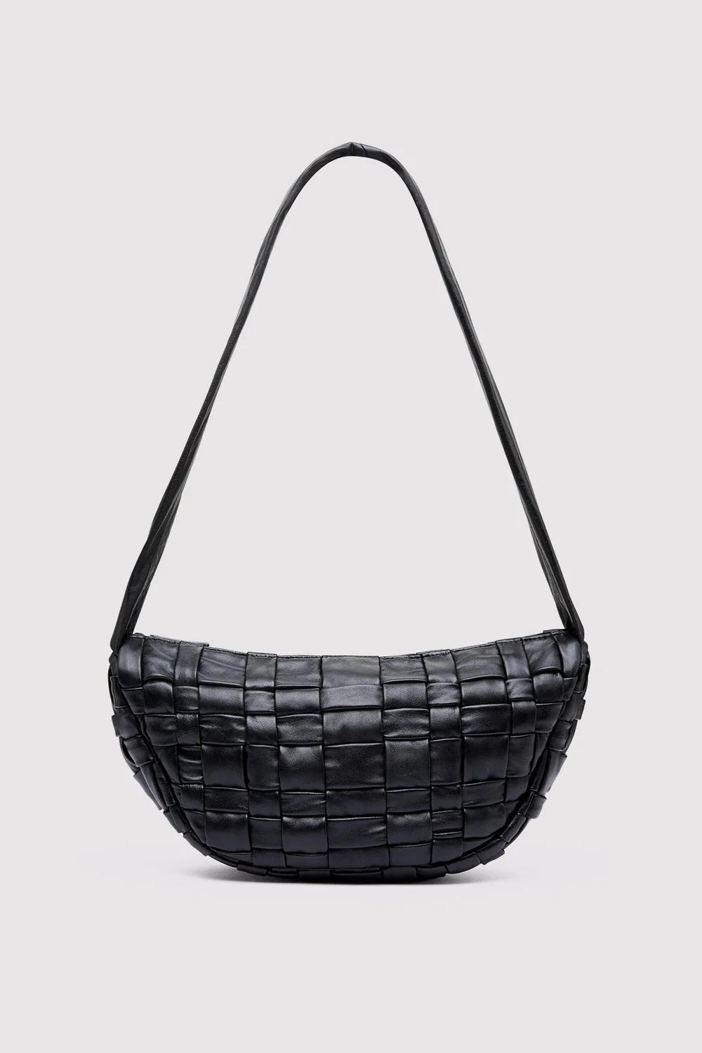 Product Image for Textured Crescent Bag, Black