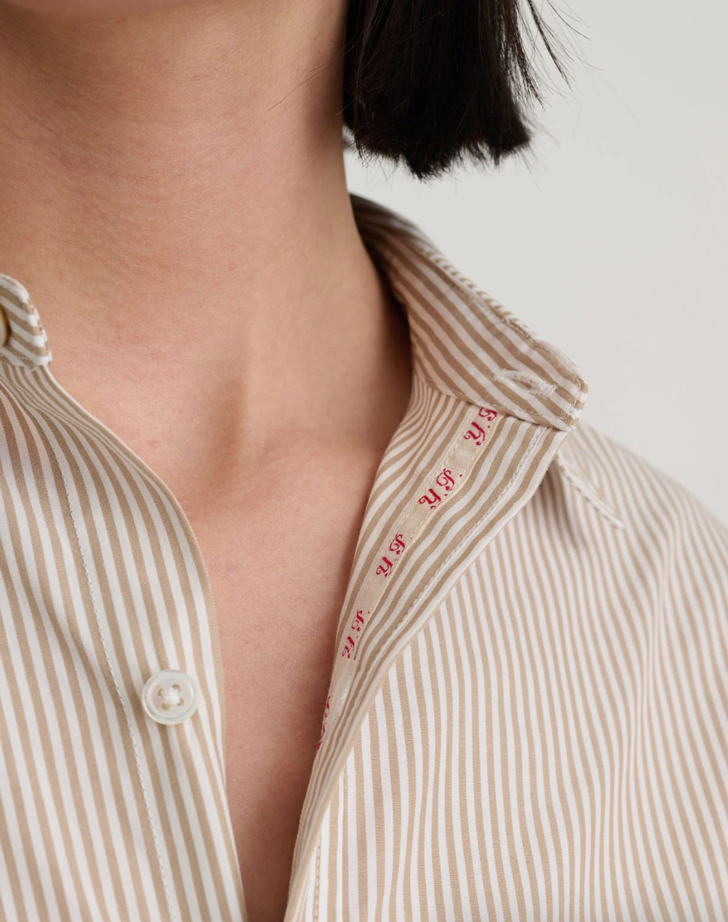 Product Image for Nolan Shirt, Tan Yarn Dye Stripe
