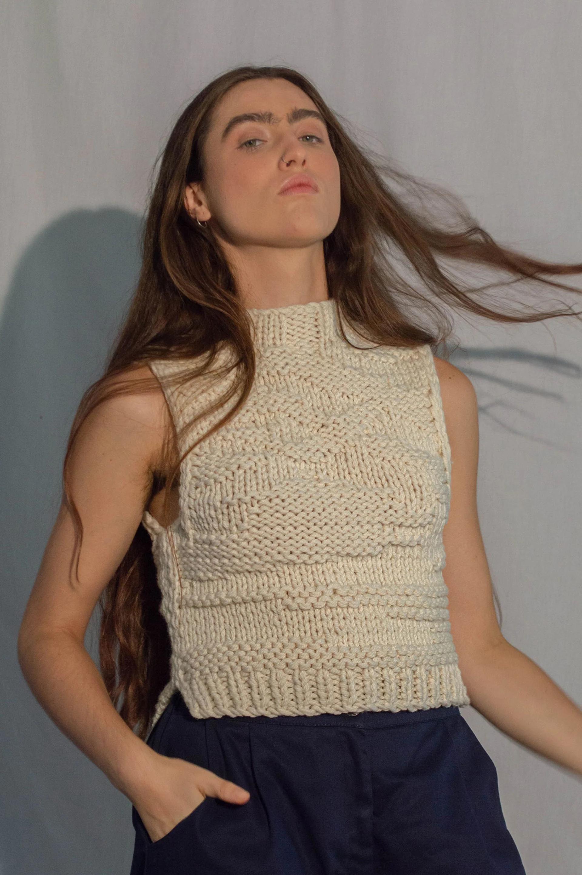 Product Image for Zubi Hand Knitted Vest, Ivory