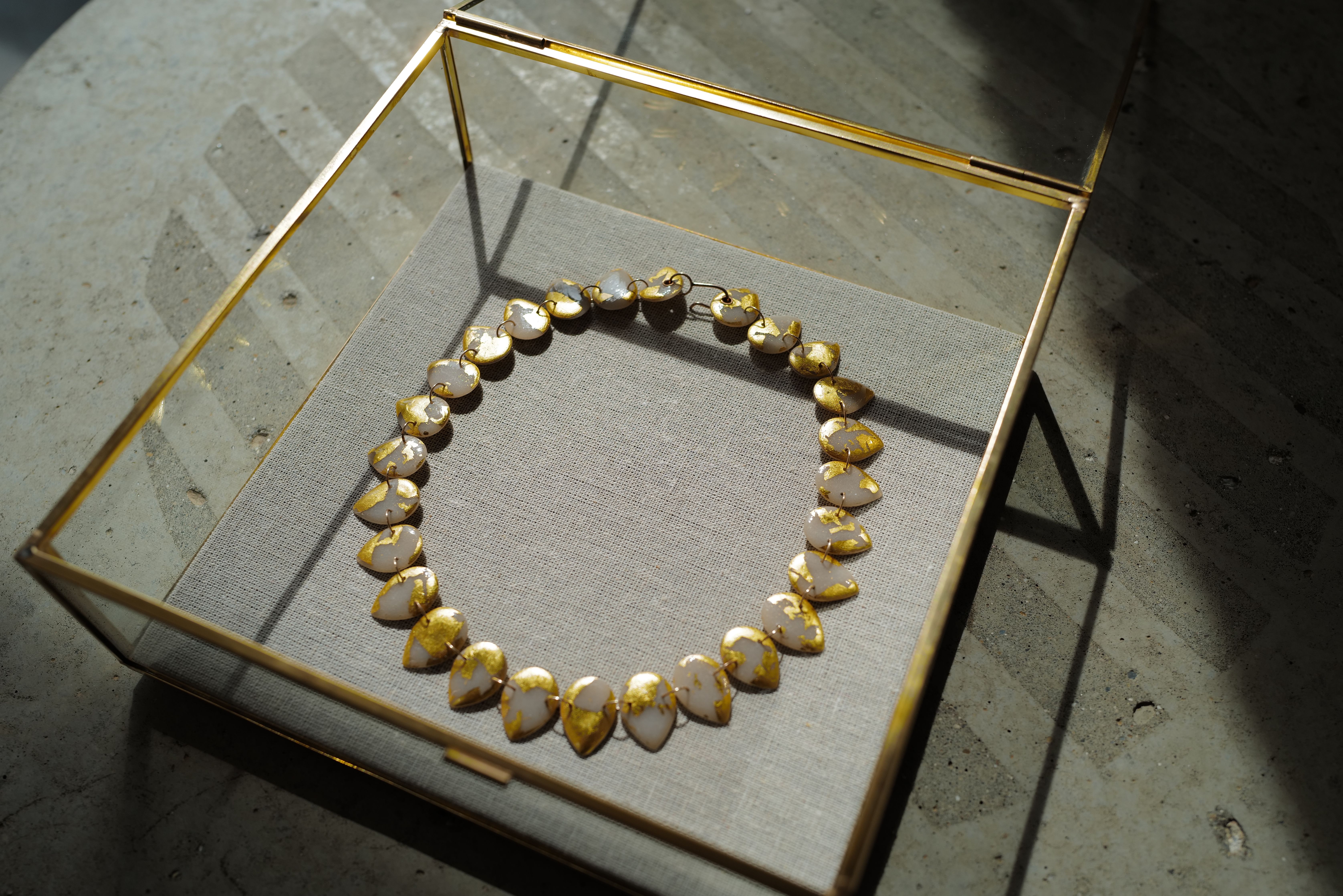 Product Image for Droplet Necklace, 22k Gold Leaf (Reversible)