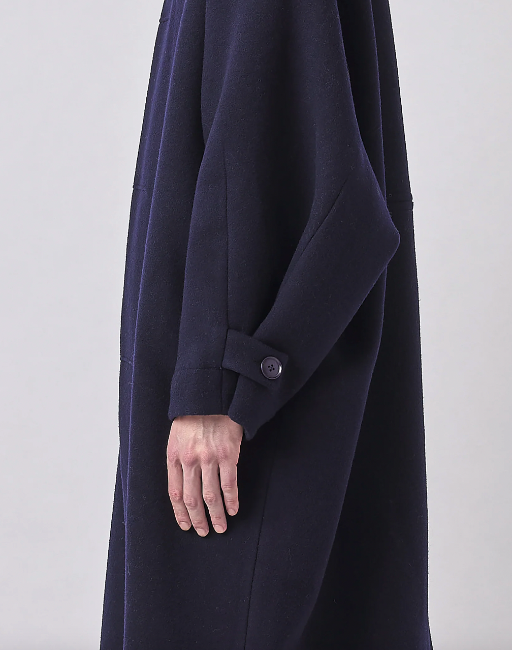 Product Image for Cuffed Wool Coat, Navy