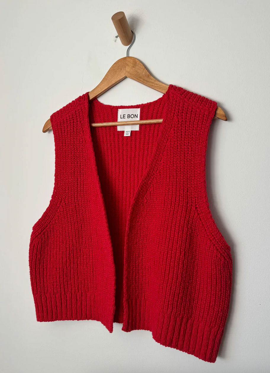 Product Image for Granny Cotton Sweater Vest, Chili Pepper