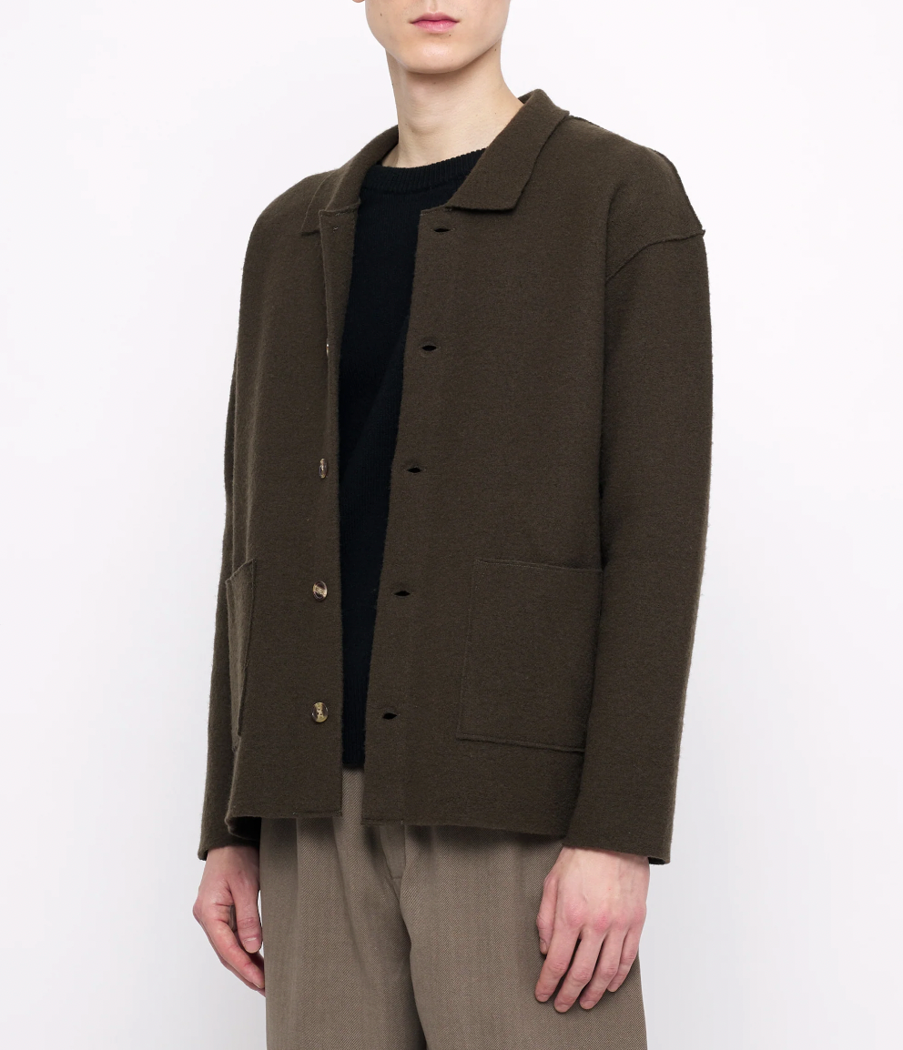 Product Image for Boiled Wool Chore Shirt Jacket, Olive