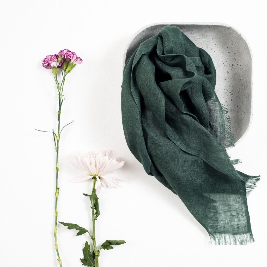 Product Image for Moss Linen Scarf