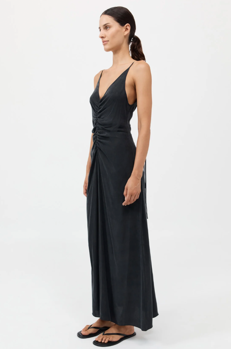 Product Image for Gathered Tie Dress, Black