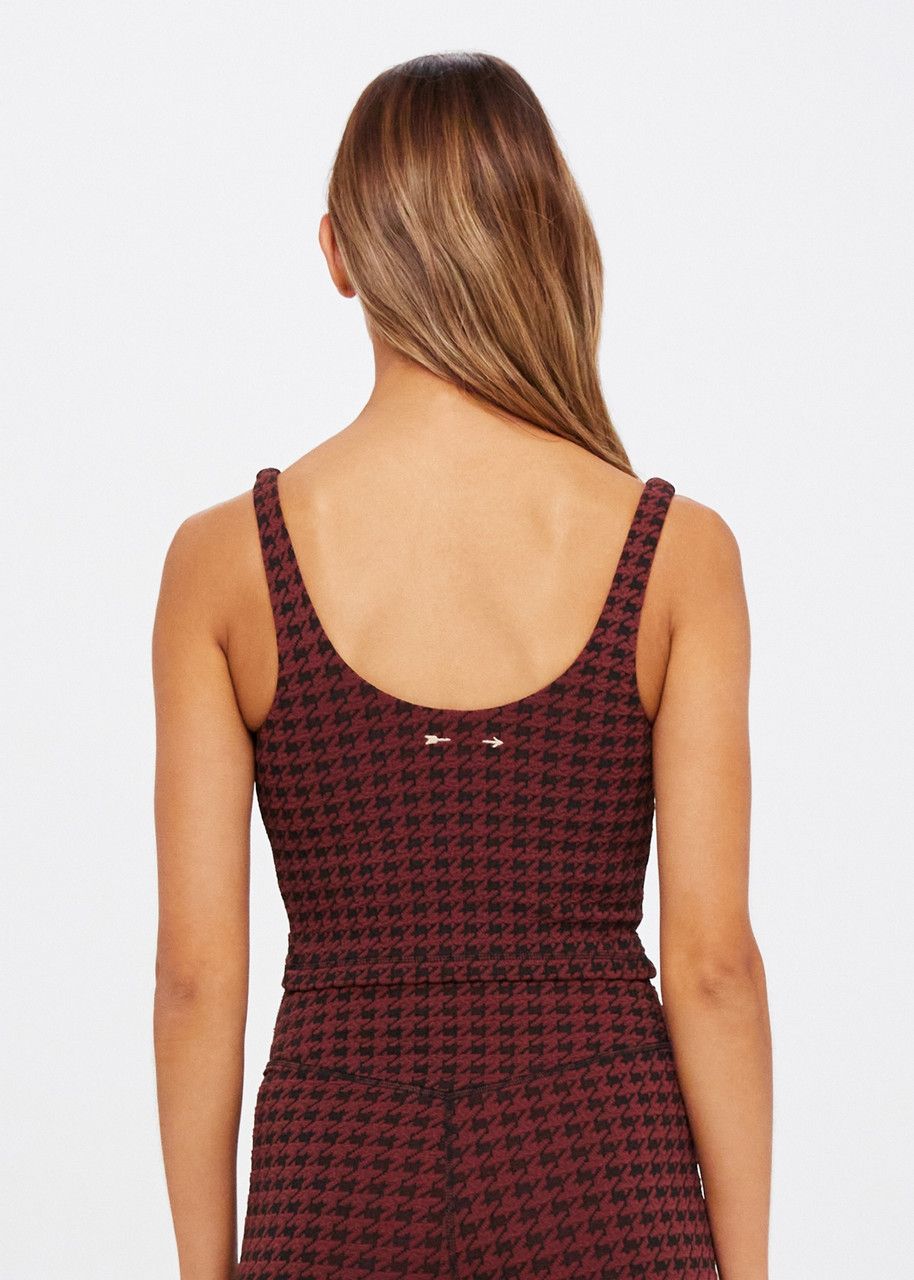 Product Image for Houndstooth Tess Crop, Chocolate