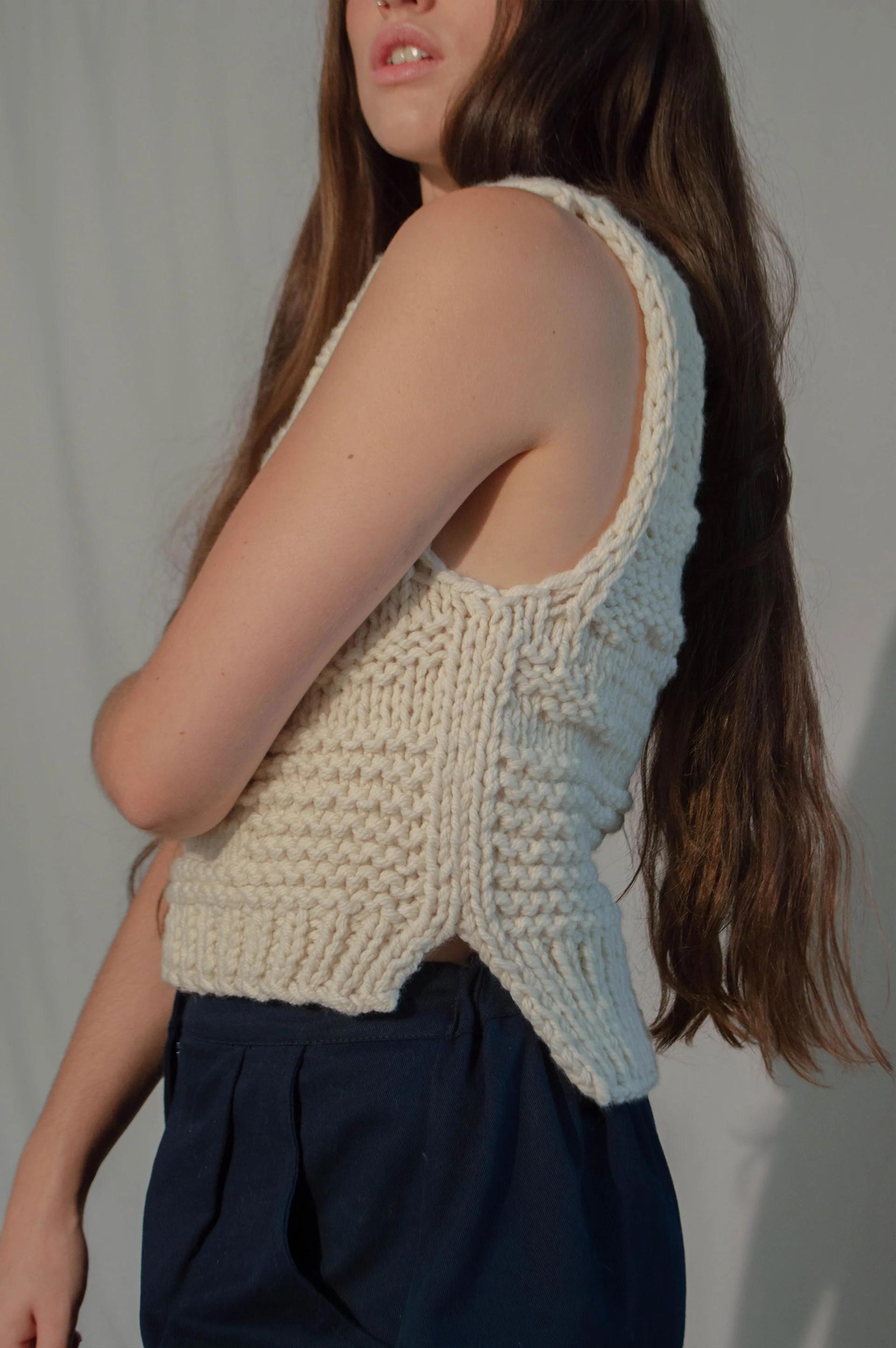 Product Image for Zubi Hand Knitted Vest, Ivory