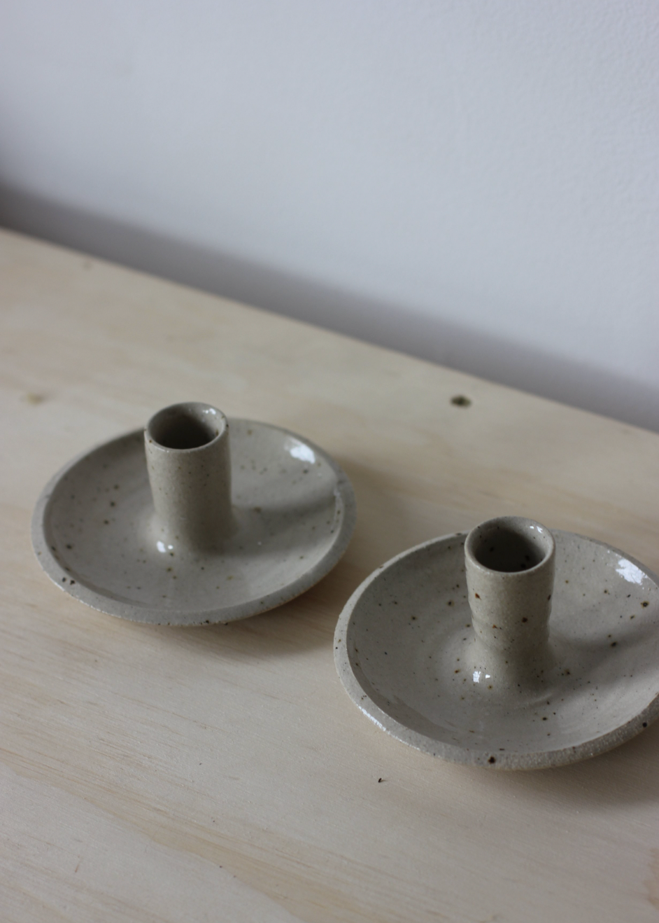 Product Image for Speckled Stoneware Taper Candle Holder