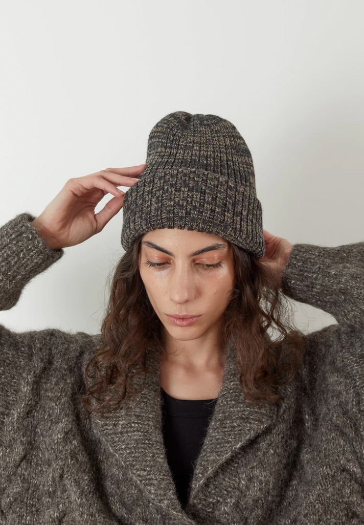 Product Image for Marled Rib Hat, Smoke