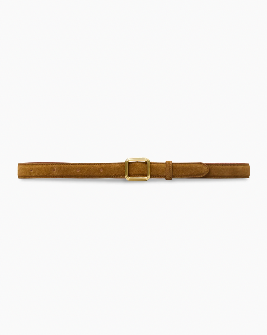 Product Image for Georgia Wide Belt, Gold Maple Brown Suede