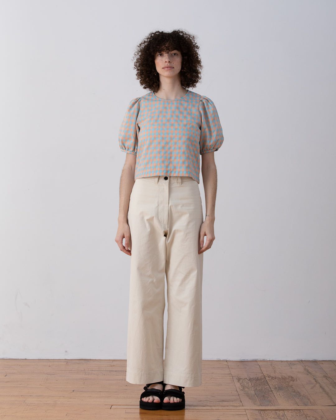 Product Image for Puff Sleeve Top, Sherbet Gingham