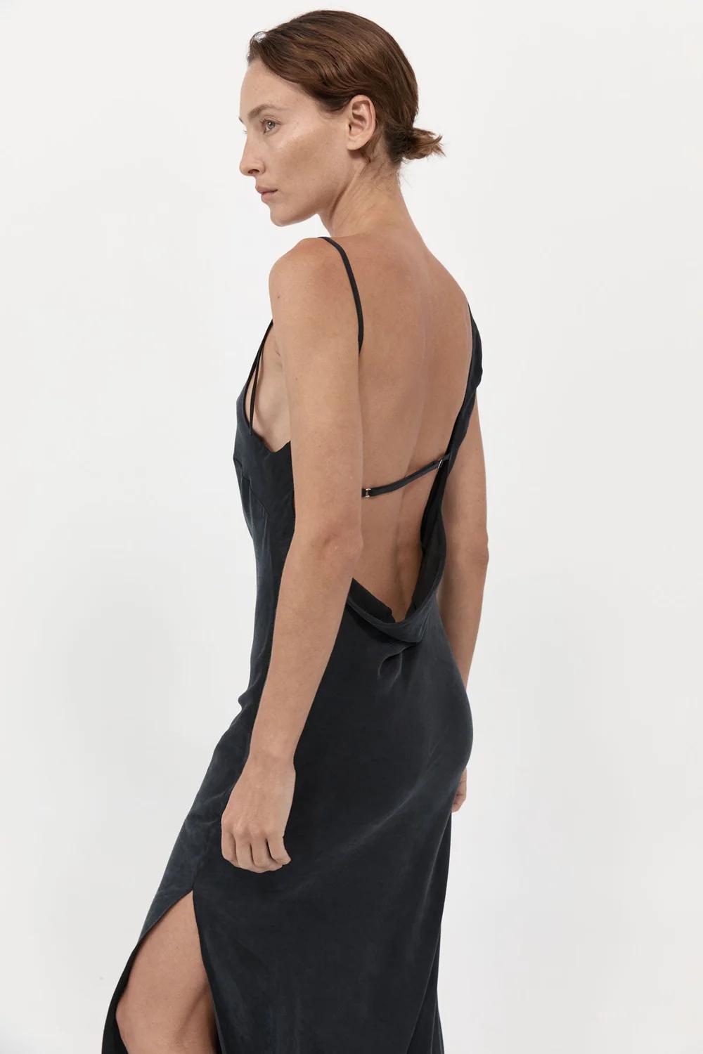 Product Image for Sophia Drape Dress, Washed Black