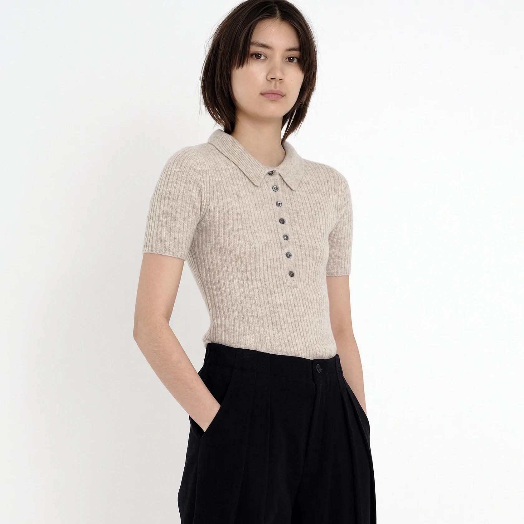 Product Image for Molly Collared Short Sleeve, Heather Dove