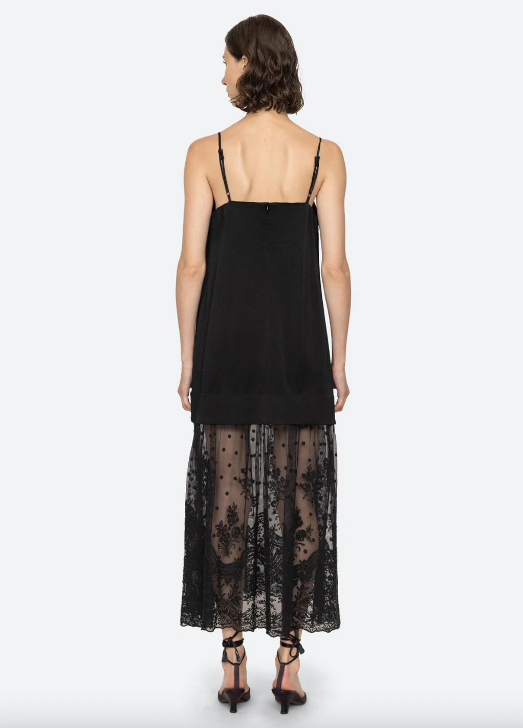 Product Image for Noa Satin Slip Dress, Black