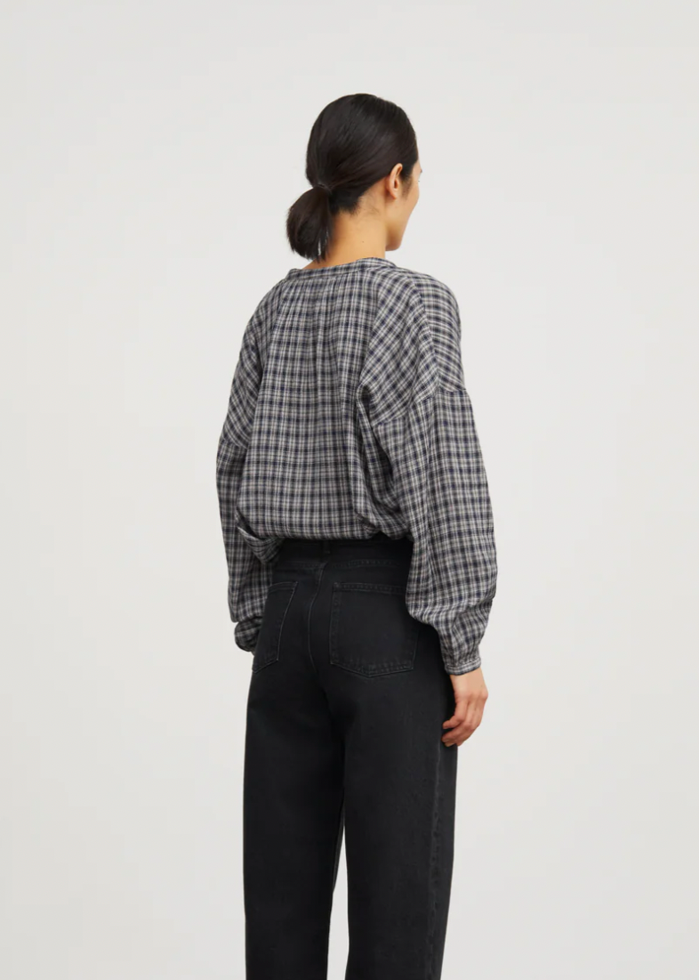 Product Image for Cilla Shirt, Navy/Beige Check