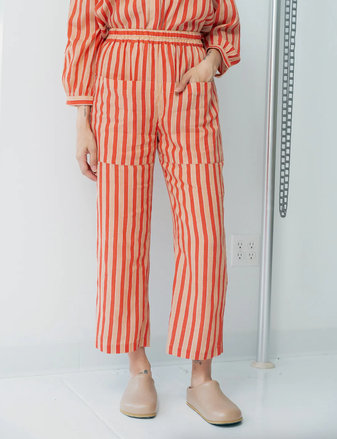 Product Image for Phoebe Pant, Tangerine Stripe