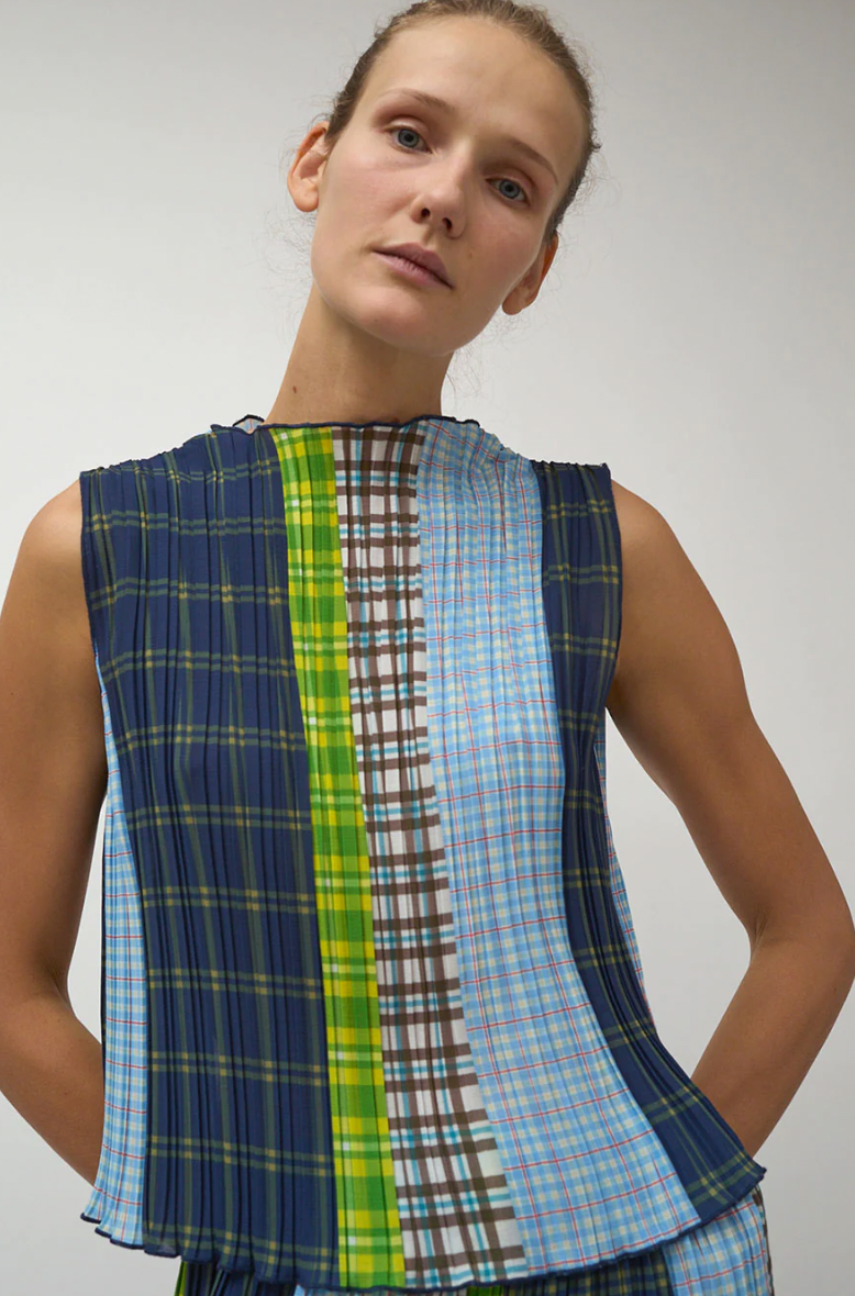 Product Image for Erin Top, Blue Plaid Combo