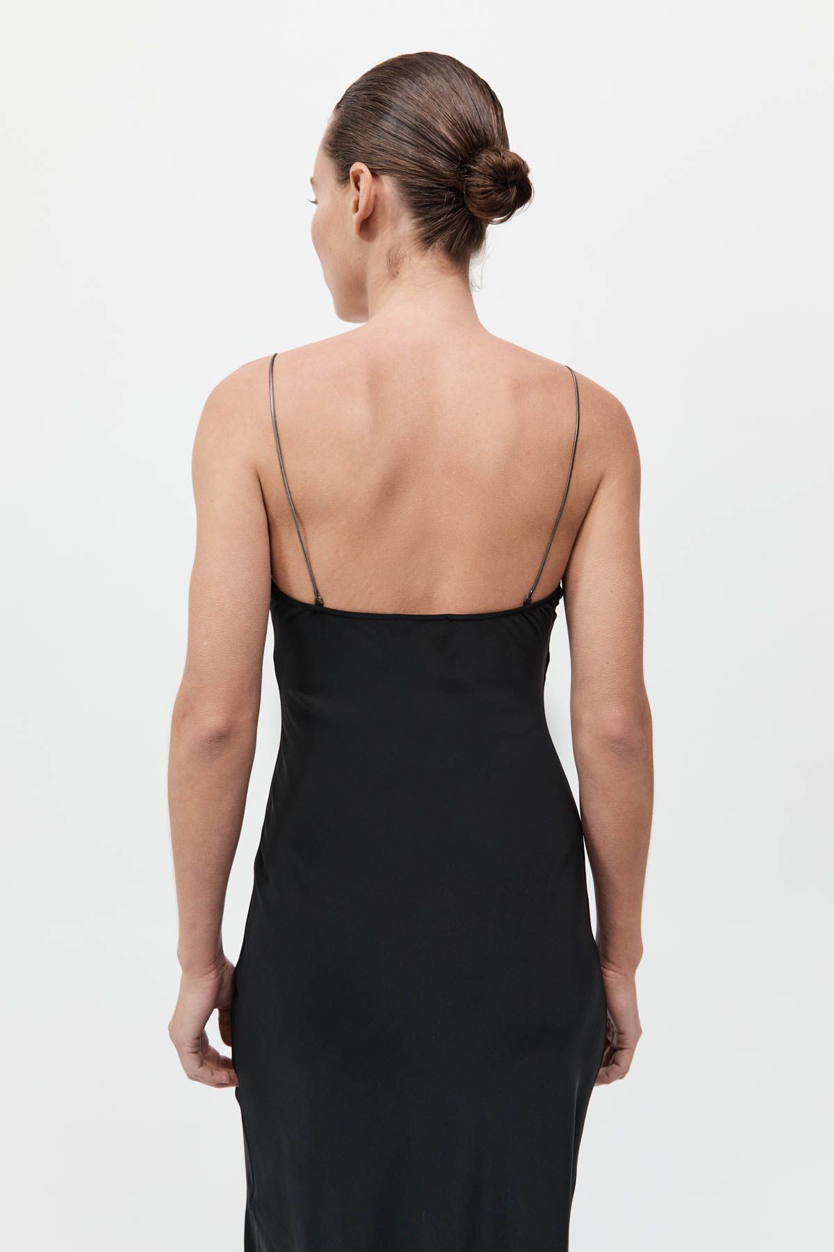 Product Image for Fine Chain Silk Slip Dress, Black