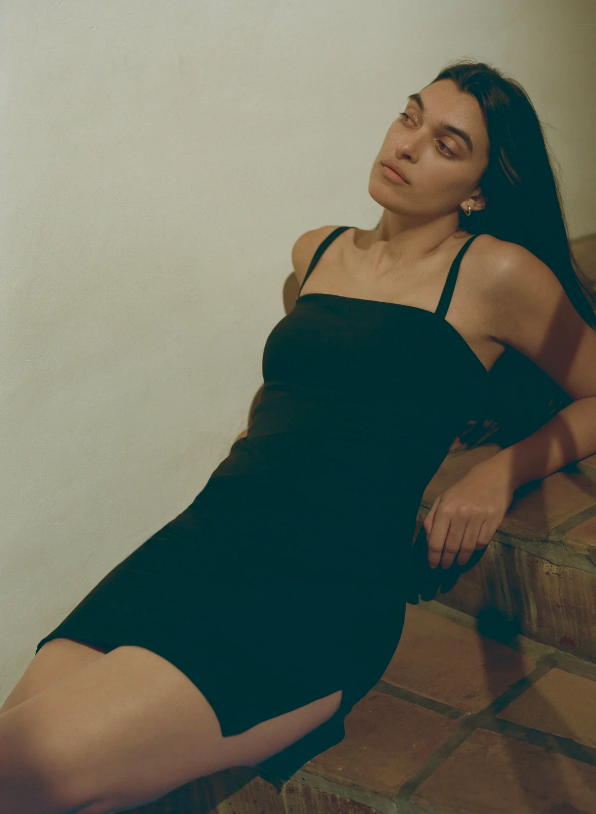 Product Image for The Nadege Asymmetric Draped Dress, Black
