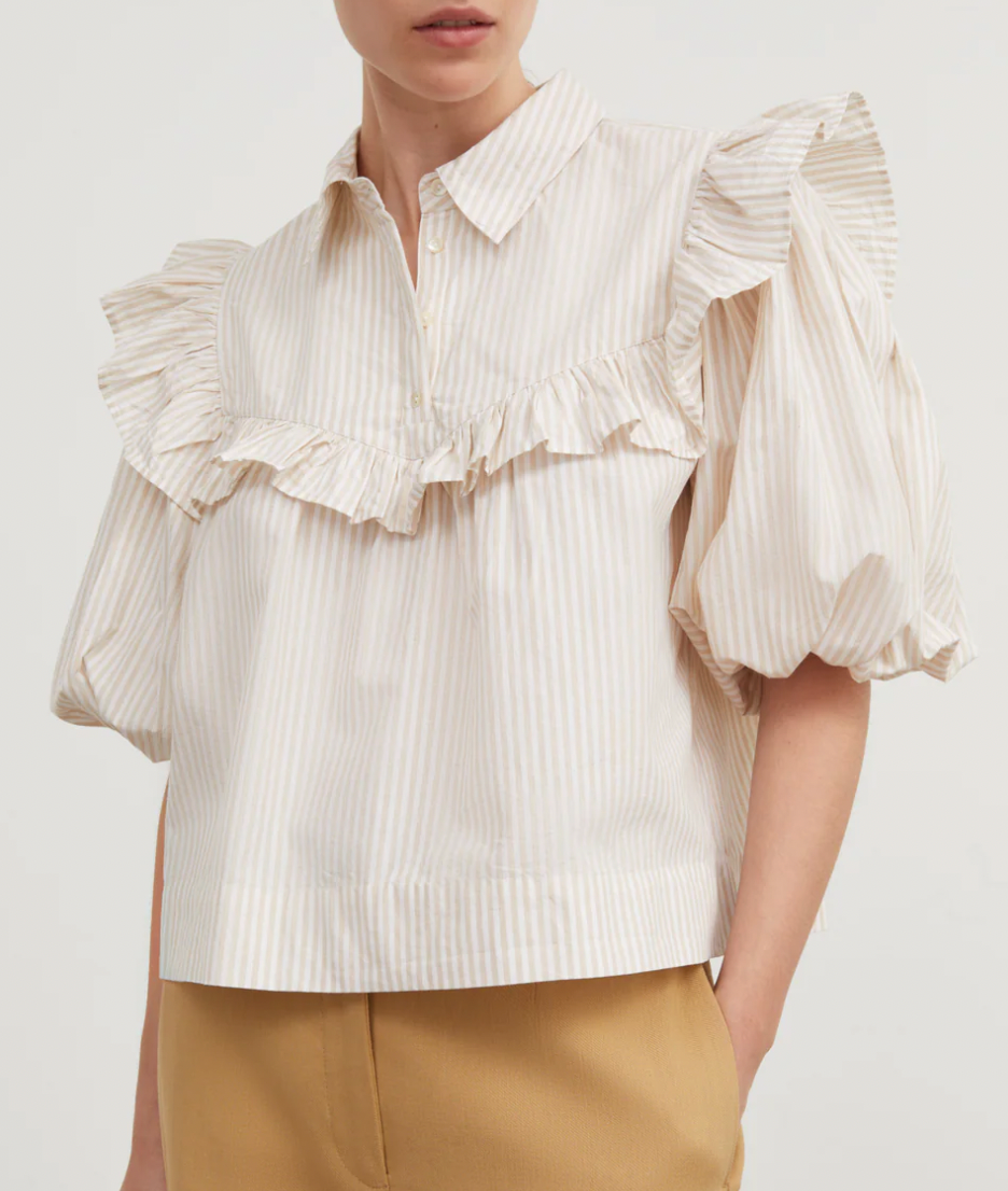 Product Image for Ipani Blouse, Beige/White Stripe