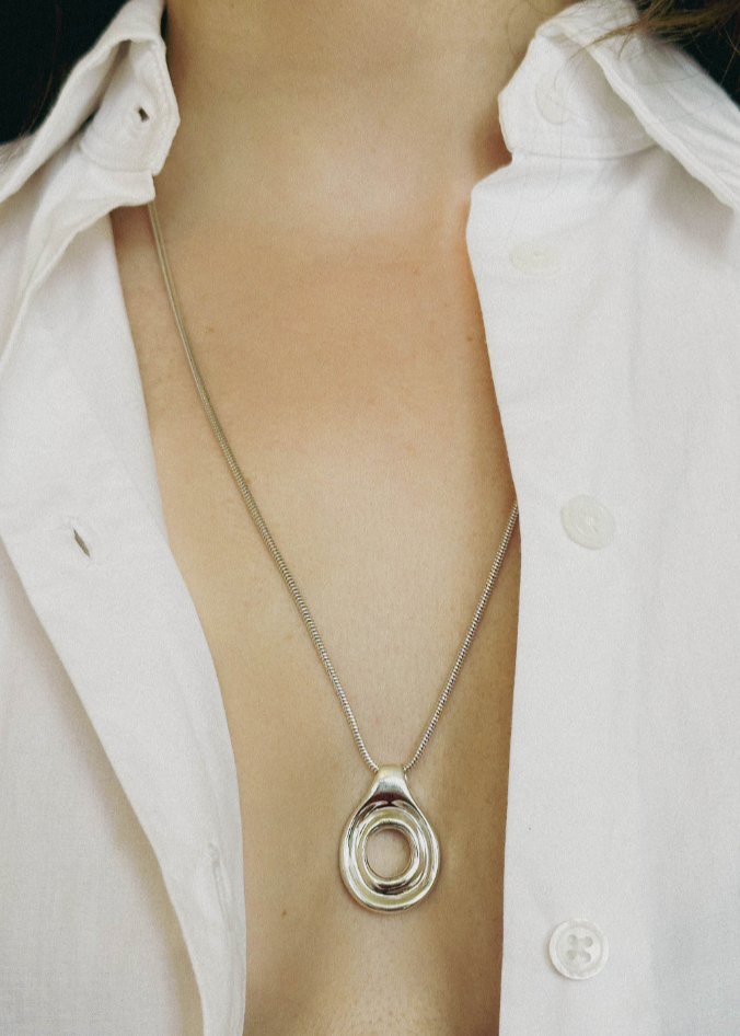 Product Image for Small Ovall Mirror Necklace With Chain