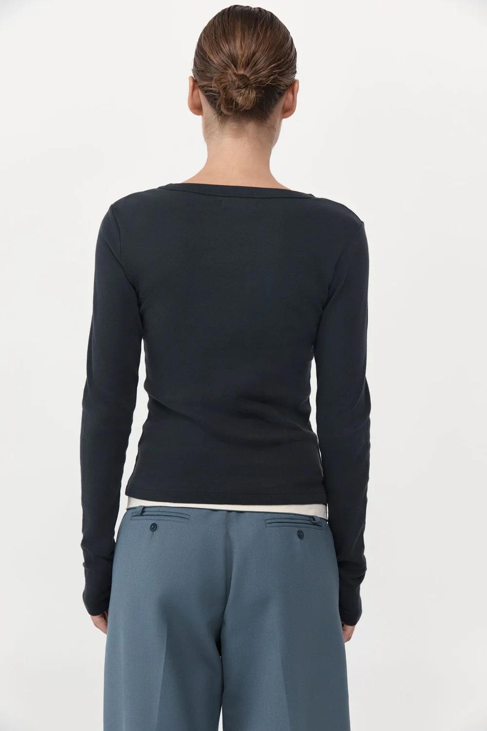 Product Image for Organic Cotton Long Sleeve Top, Black