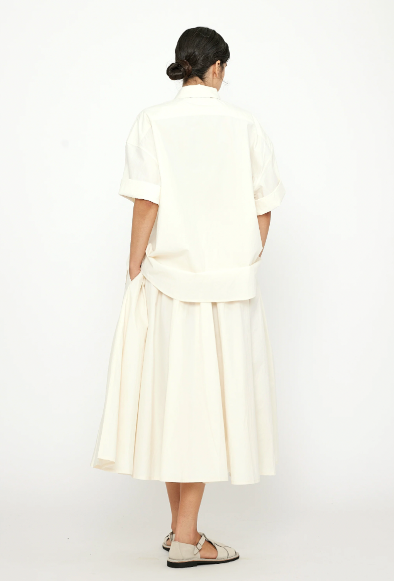 Product Image for Papery Elastic Prairie Skirt, Off-White