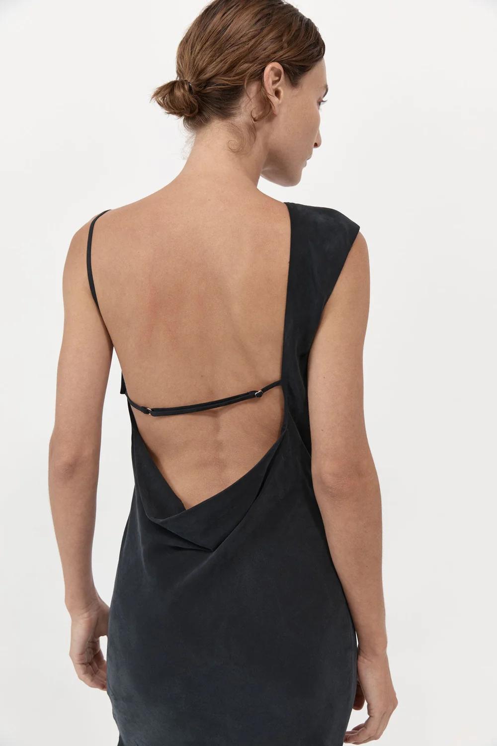 Product Image for Sophia Drape Dress, Washed Black