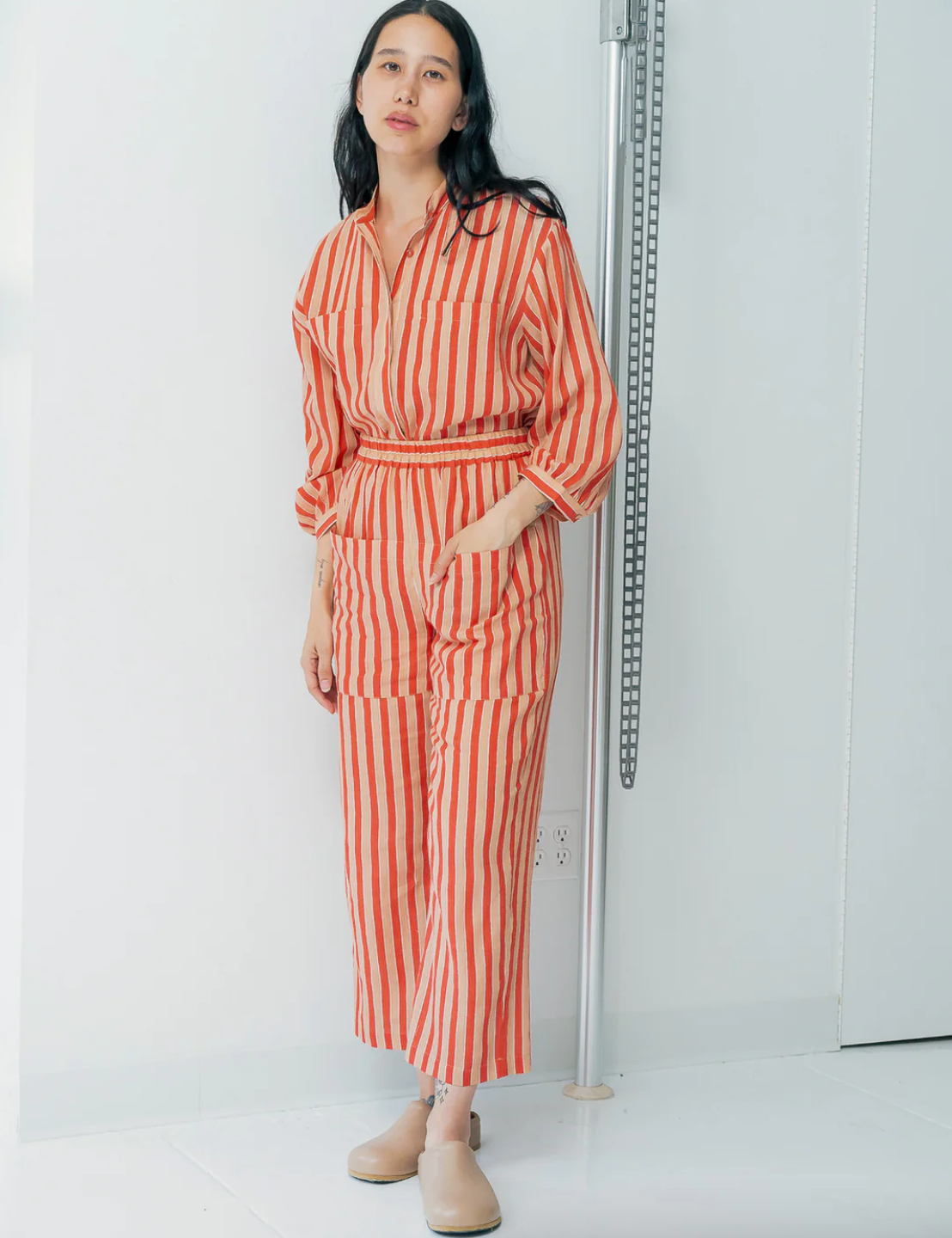 Product Image for Phoebe Pant, Tangerine Stripe