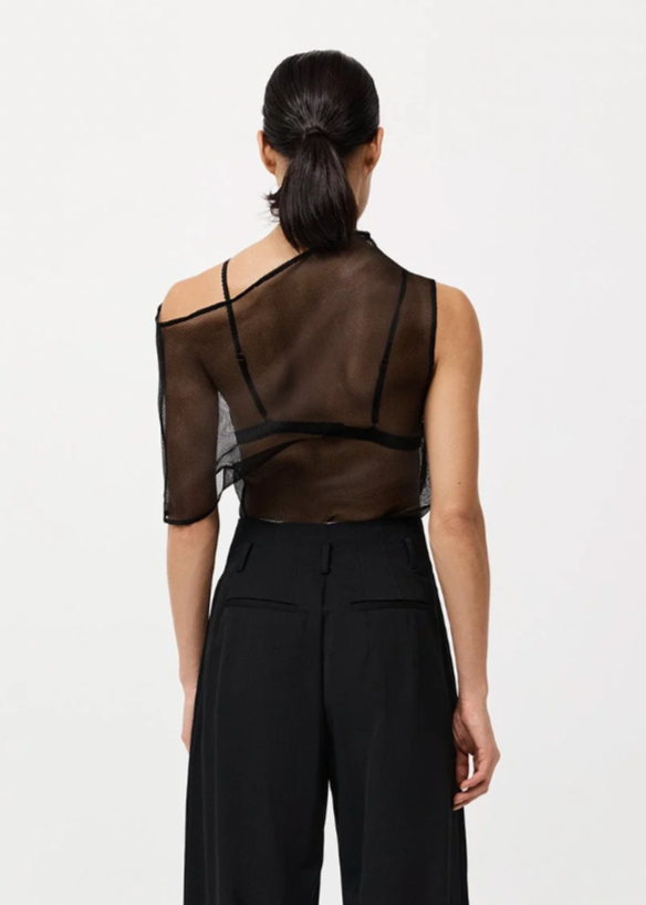 Product Image for Silk Mesh Top, Black