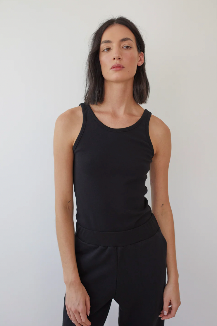 Product Image for Scoop Back Rib Tank, Black