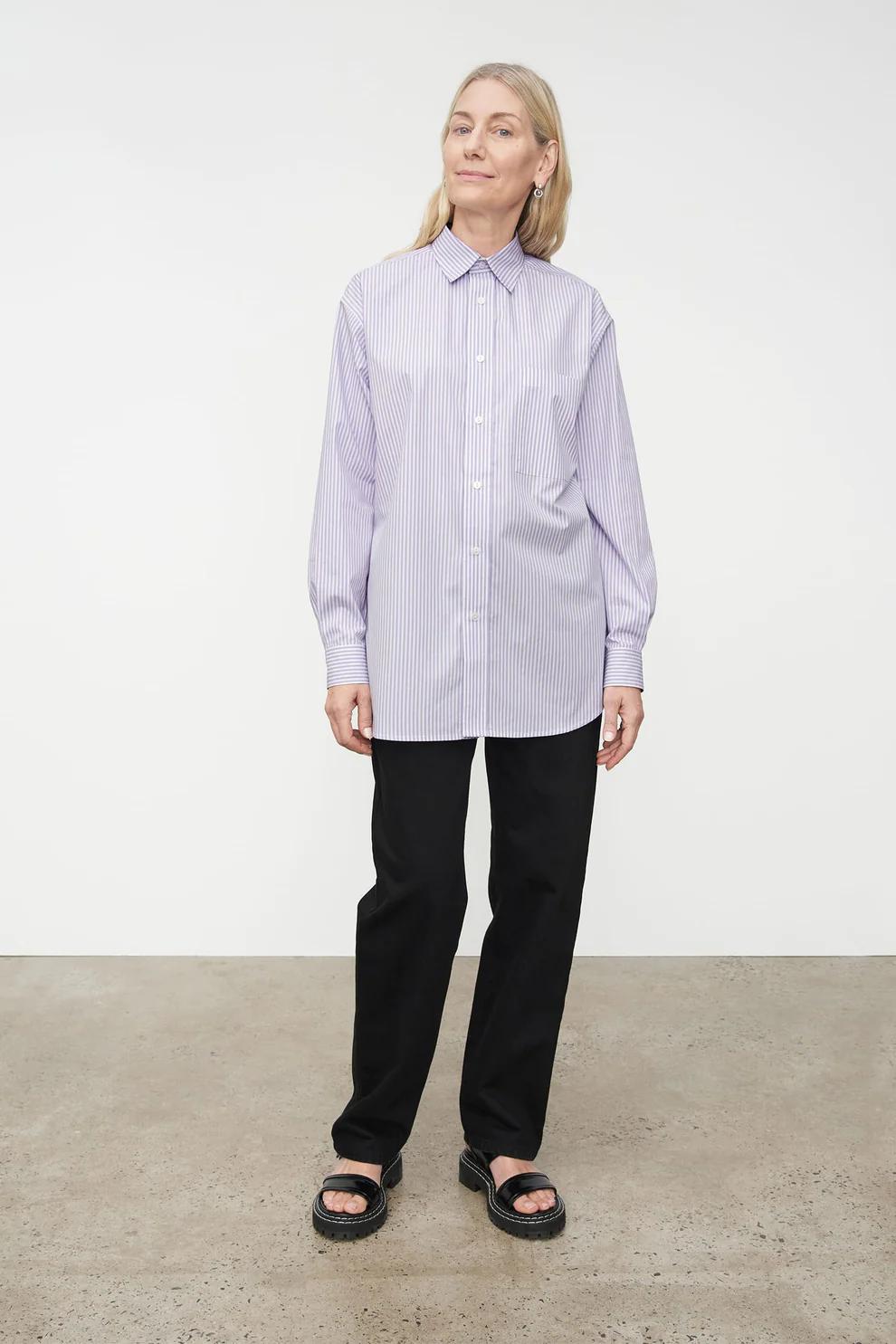 Product Image for James Shirt, Lilac Stripe