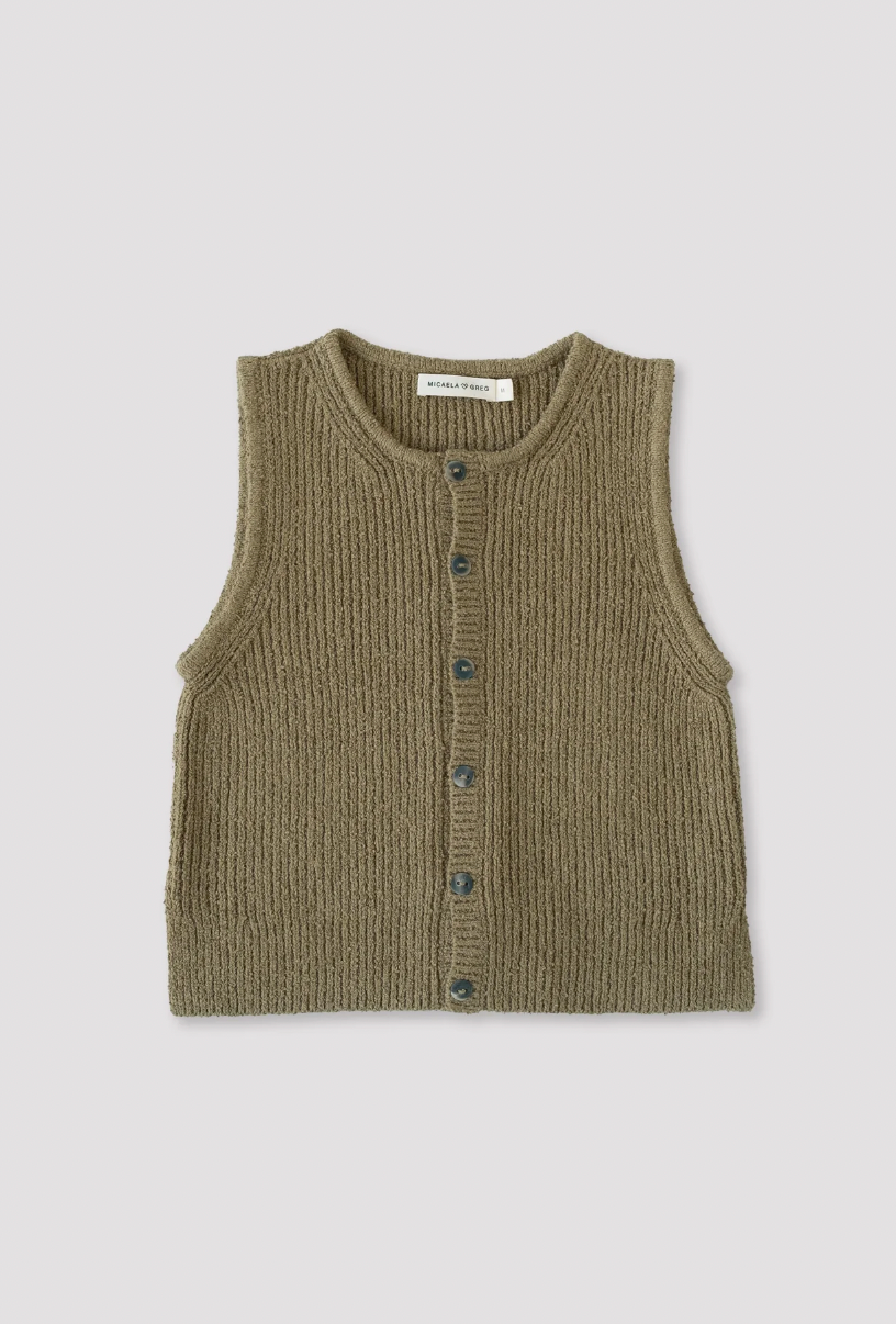 Product Image for Rib Vest, Ivy Boucle