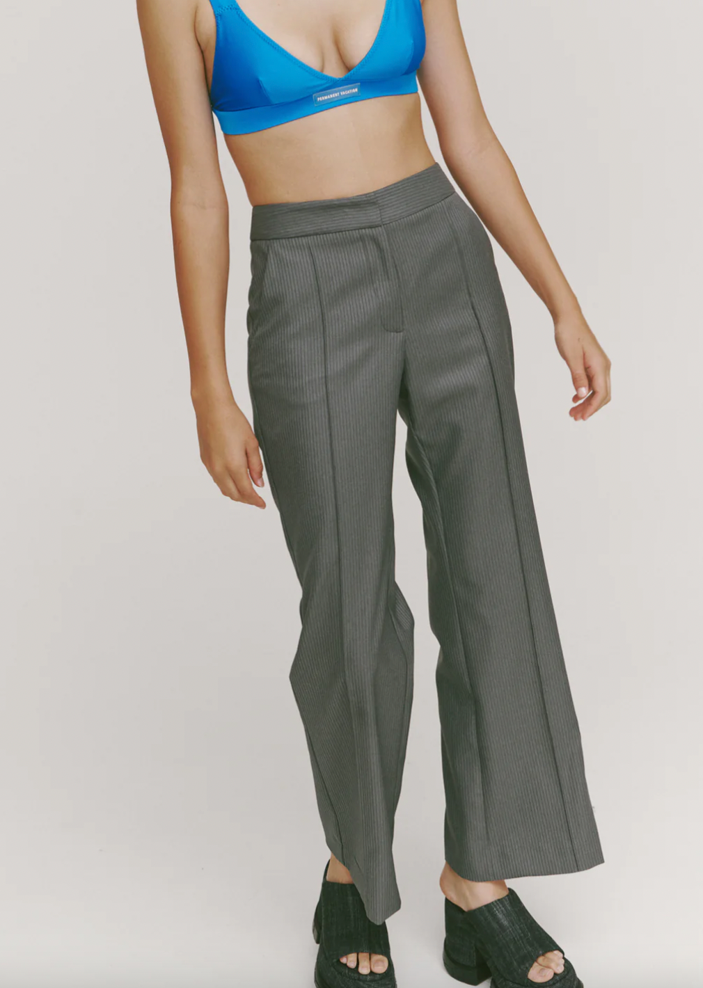 Product Image for All-Day Flares, Grey Pinstripe