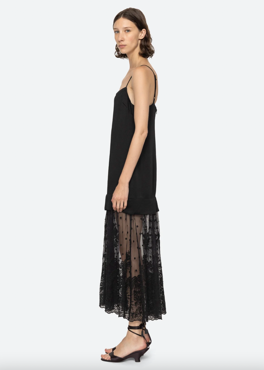 Product Image for Noa Satin Slip Dress, Black