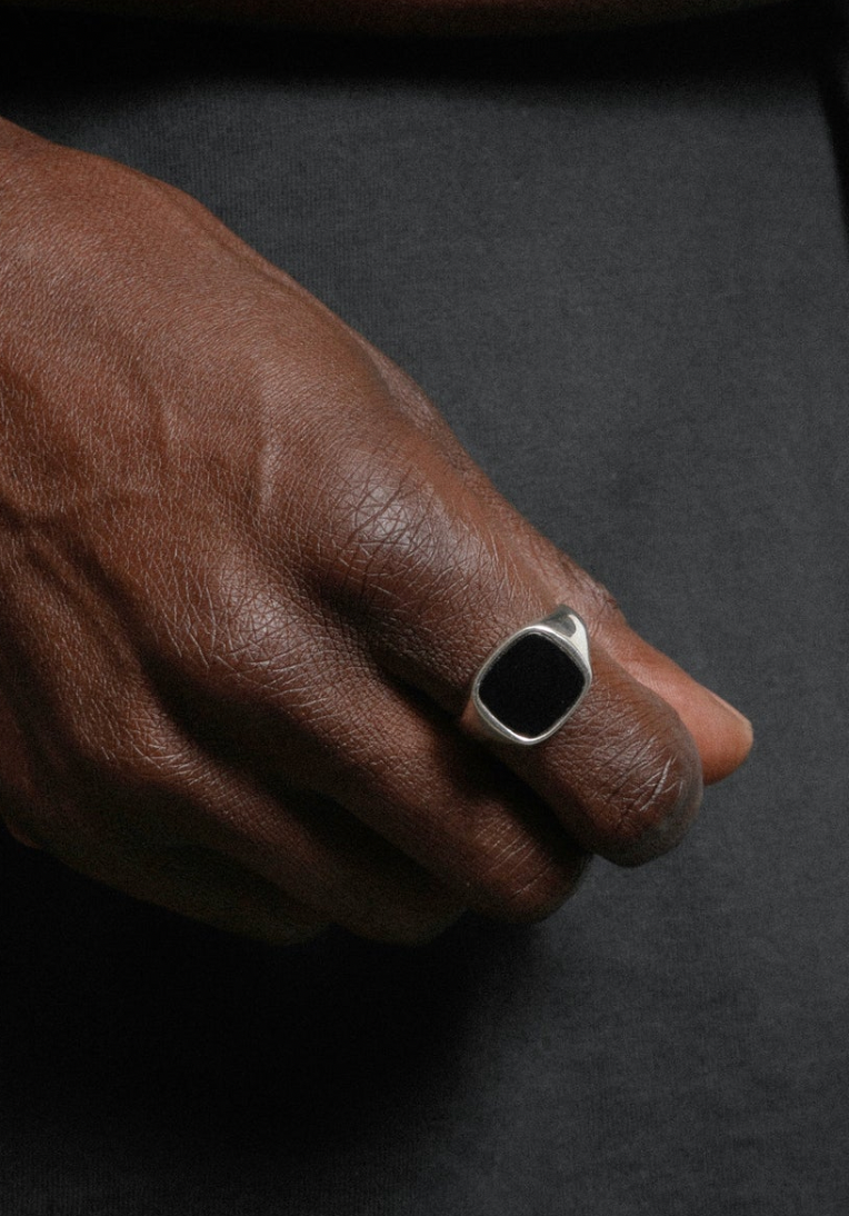 Product Image for Jules Ring, Onyx + Sterling Silver