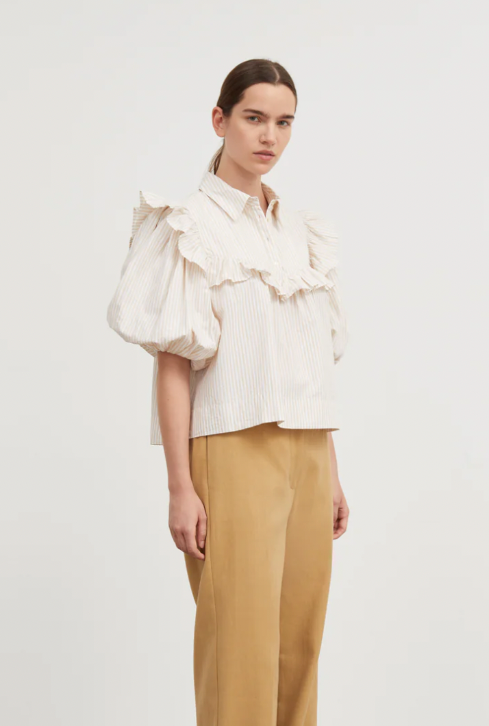 Product Image for Ipani Blouse, Beige/White Stripe