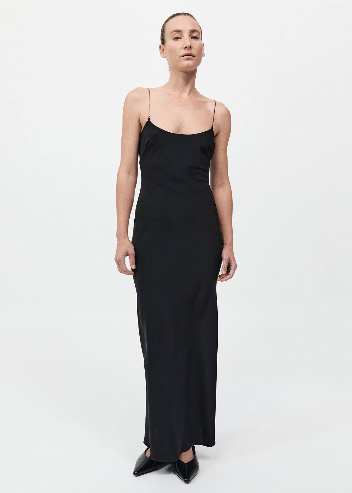 Product Image for Fine Chain Silk Slip Dress, Black